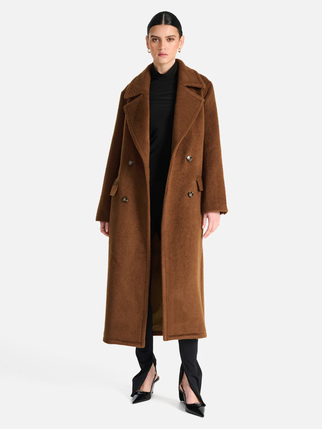 Lana Wool Coat TOBACCO ENA PELLY Shop The Range Here Off Duty