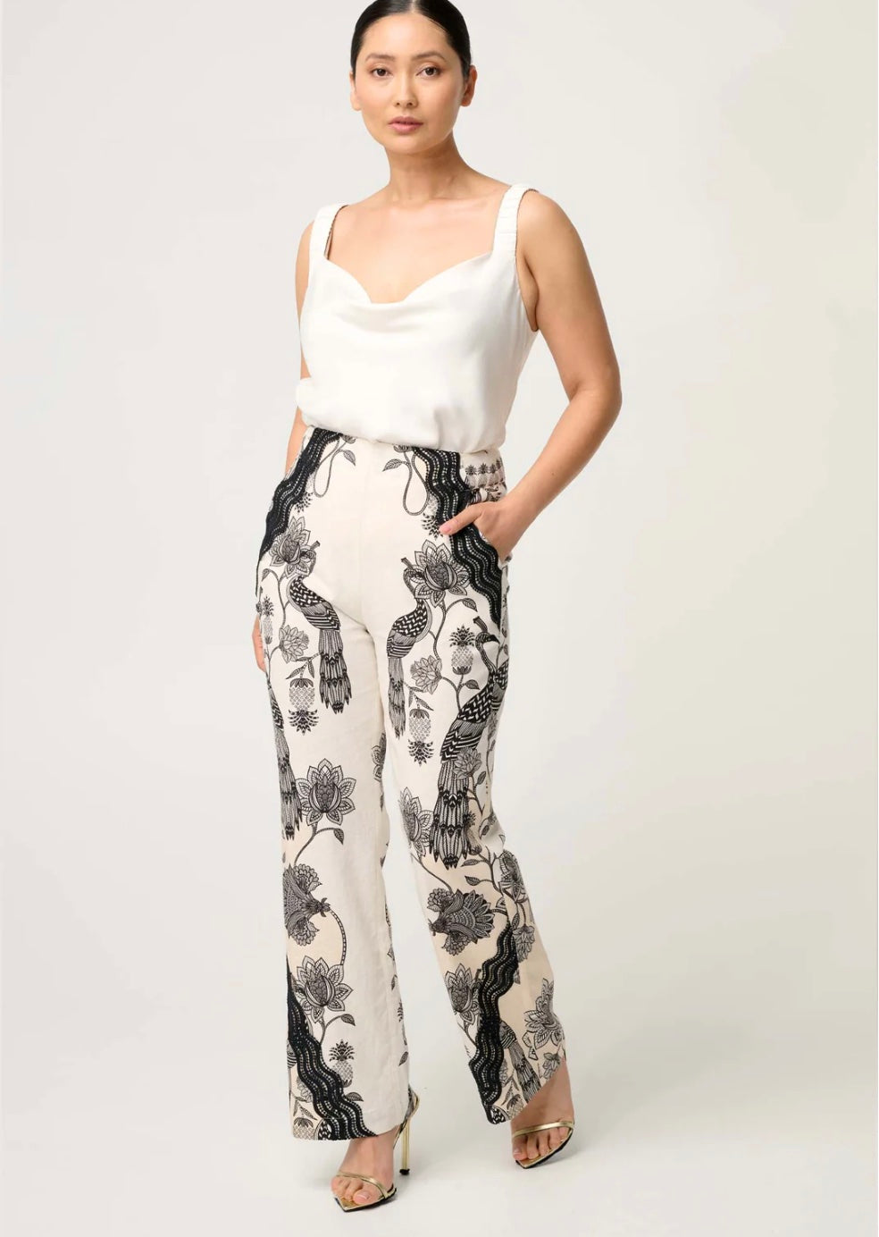 Delray Reversible Cupro Cami in Black