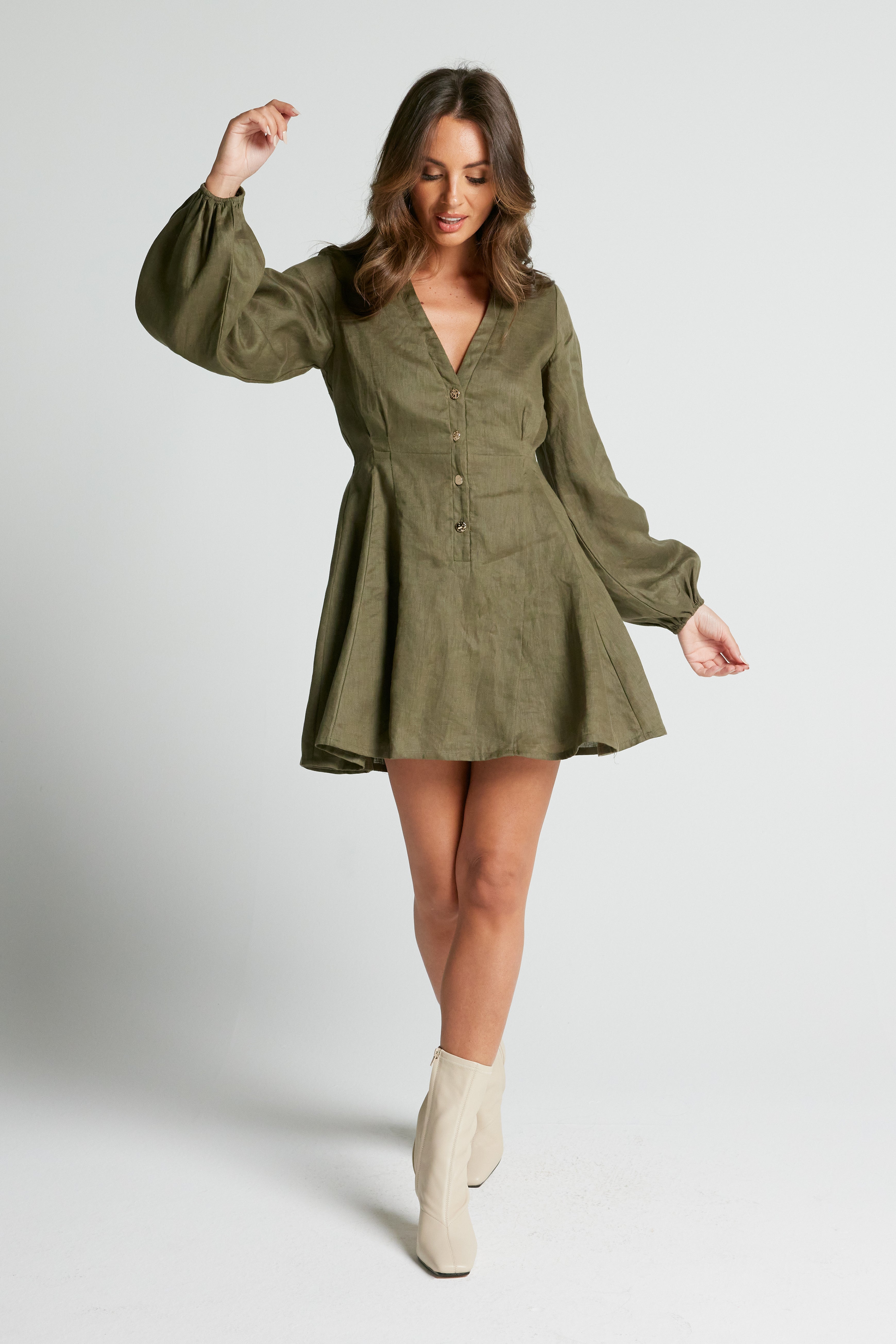 Button down swing clearance dress