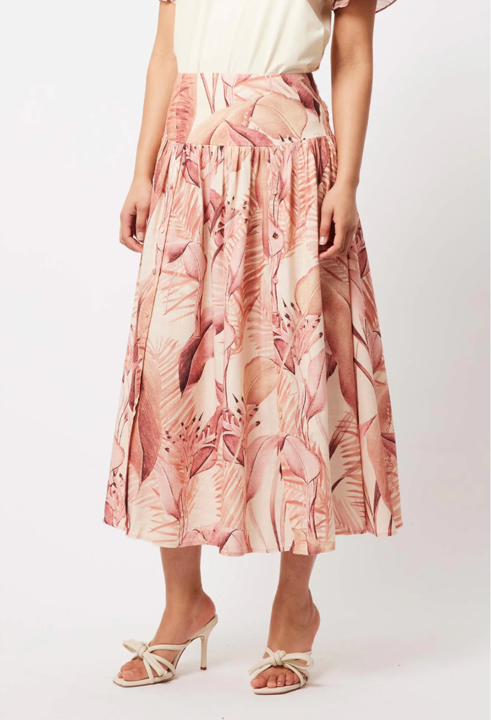 Isla Skirt - Cobalt Split Stripe