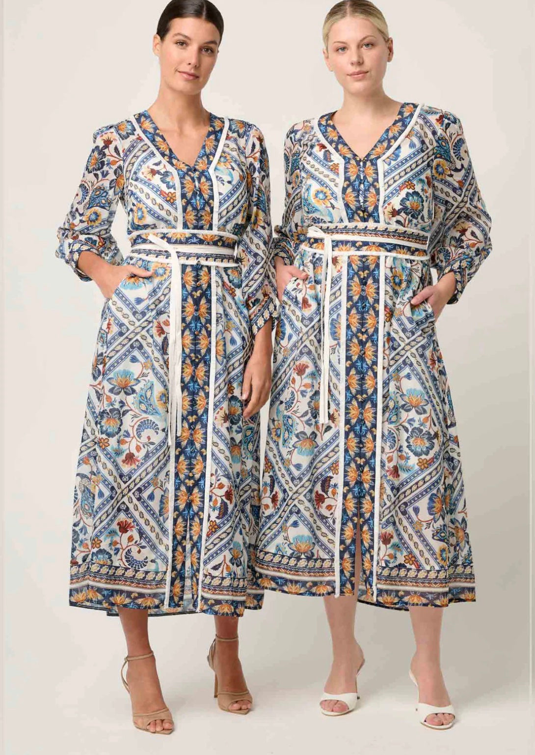 alexis silk midi dress Alexis Silk Cotton Midi Dress in PETINOS FLOROS from ONCE WAS