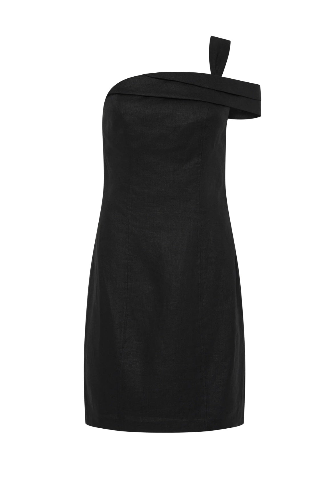 nude lucy black linen dress Shop Thilda Linen Dress in Black