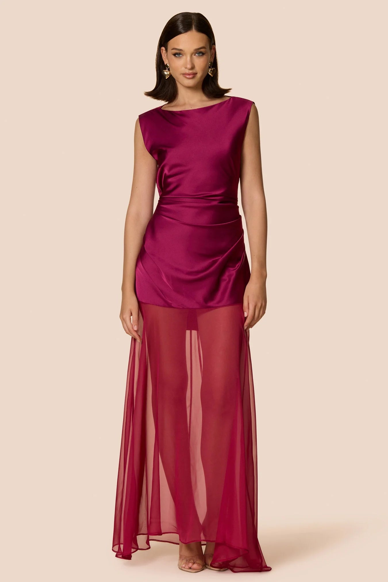 Demi Satin Maxi ROSE from NOOKIE