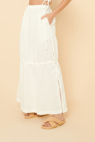 Brea Linen Maxi Dress White | Nude Lucy | Shop Now – Off Duty
