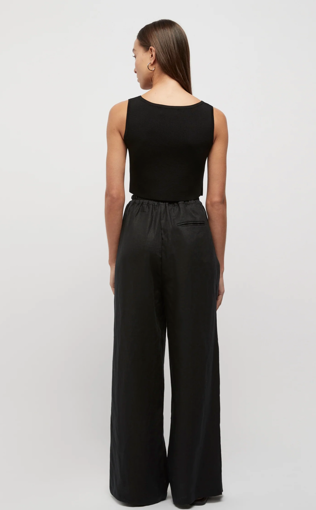 Hayworth Linen Split Trousers Black | FRIEND OF AUDREY | Shop Here ...