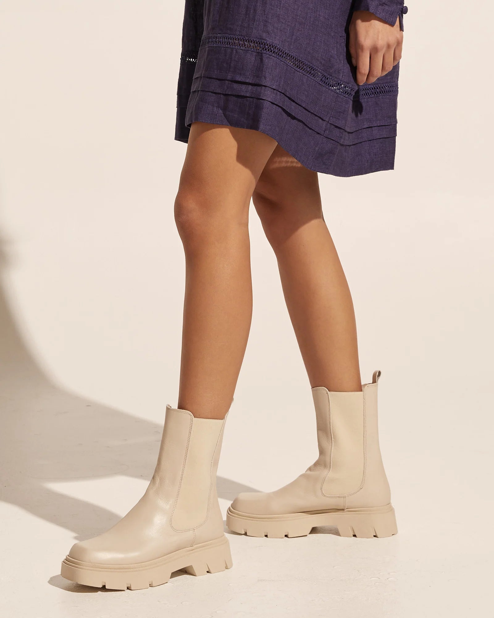 Empire Boot in Marble Leather Empire Boot in Marble Leather